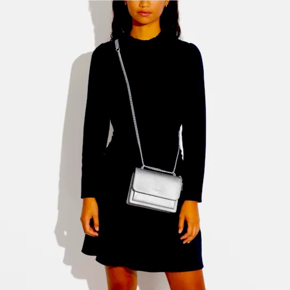 Coach Handbags - Coach Mini Klare Crossbody! Silver/Metallic!